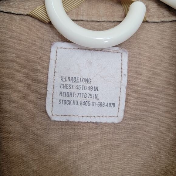 U.S. Navy 2POC Top Blouse Coat XL Long Khaki Uniform Flame-Resistant FR USN Sea - Picture 10 of 13